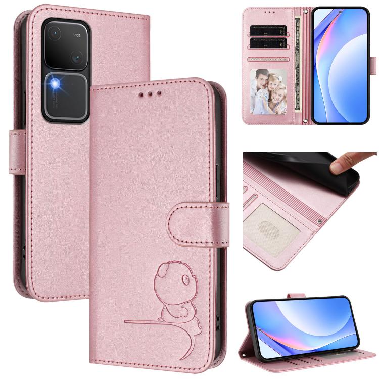 Litter Panda Embossing RFID Leather Phone Case with Lanyard, For vivo iQOO Z9x, For vivo iQOO Z9 / Z9 Turbo, For vivo V30 / V30 Pro, For vivo V29e / Y200 5G / V30 Lite 5G, For vivo Y36 5G / 4G / India, For vivo V29 / V29 Pro, For vivo Y17s             ...