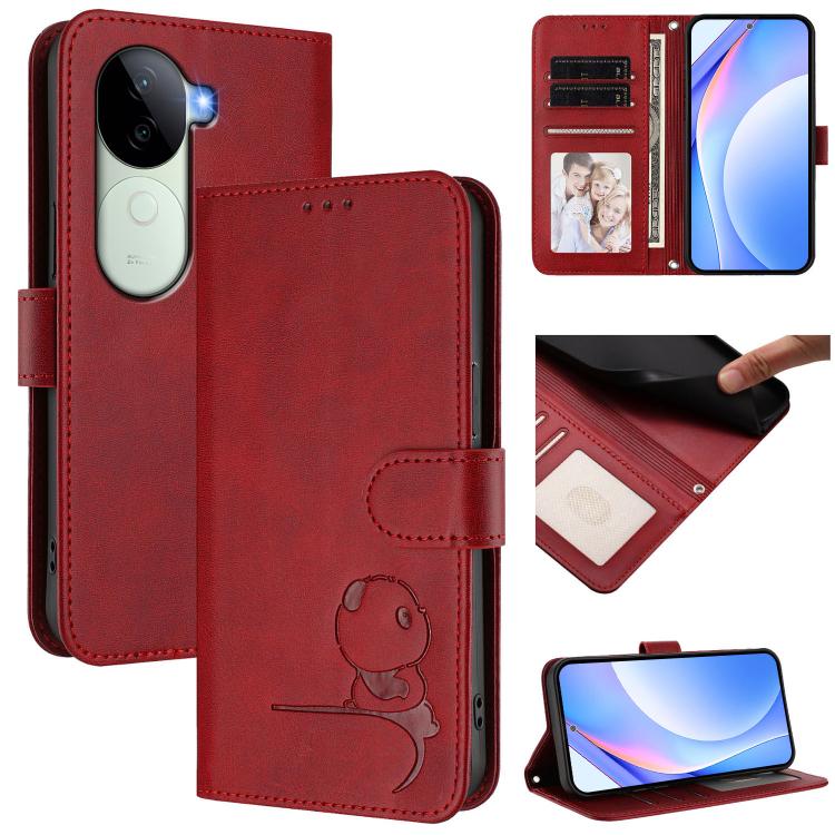 Litter Panda Embossing RFID Leather Phone Case with Lanyard, For vivo Y39 5G, For vivo Y29s 5G / Y04 5G, For vivo Y19s 4G / Y29 5G, For vivo S20, For vivo S20 Pro, For vivo Y300 / V40 Lite 5G IDN, For vivo X200 Pro mini, For vivo V40e / iQOO Z9s