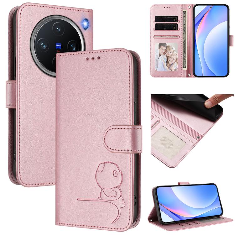 Litter Panda Embossing RFID Leather Phone Case with Lanyard, For vivo Y39 5G, For vivo Y29s 5G / Y04 5G, For vivo Y19s 4G / Y29 5G, For vivo S20, For vivo S20 Pro, For vivo Y300 / V40 Lite 5G IDN, For vivo X200 Pro mini, For vivo V40e / iQOO Z9s
