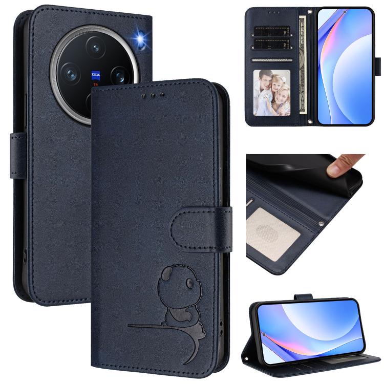 Litter Panda Embossing RFID Leather Phone Case with Lanyard, For vivo Y39 5G, For vivo Y29s 5G / Y04 5G, For vivo Y19s 4G / Y29 5G, For vivo S20, For vivo S20 Pro, For vivo Y300 / V40 Lite 5G IDN, For vivo X200 Pro mini, For vivo V40e / iQOO Z9s