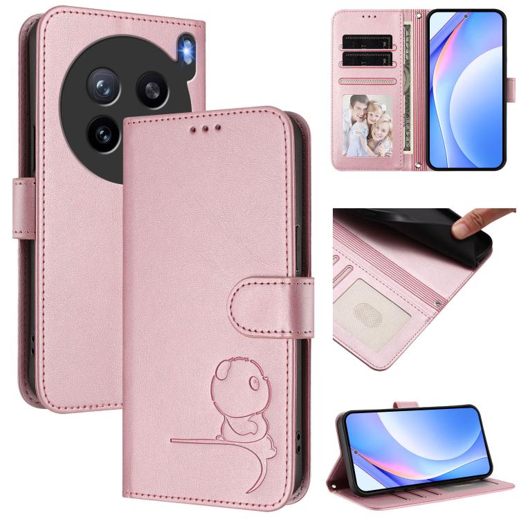 Litter Panda Embossing RFID Leather Phone Case with Lanyard, For vivo Y400 5G, For vivo Y400 4G, For vivo V60 5G, For vivo X200s, For vivo Y300 Pro+ / T4 / iQOO Z10, For vivo Y29 4G / T4x / Y300t / iQOO Z10x, For vivo V50 / V50e, For vivo V50 Lite 5G / 4G