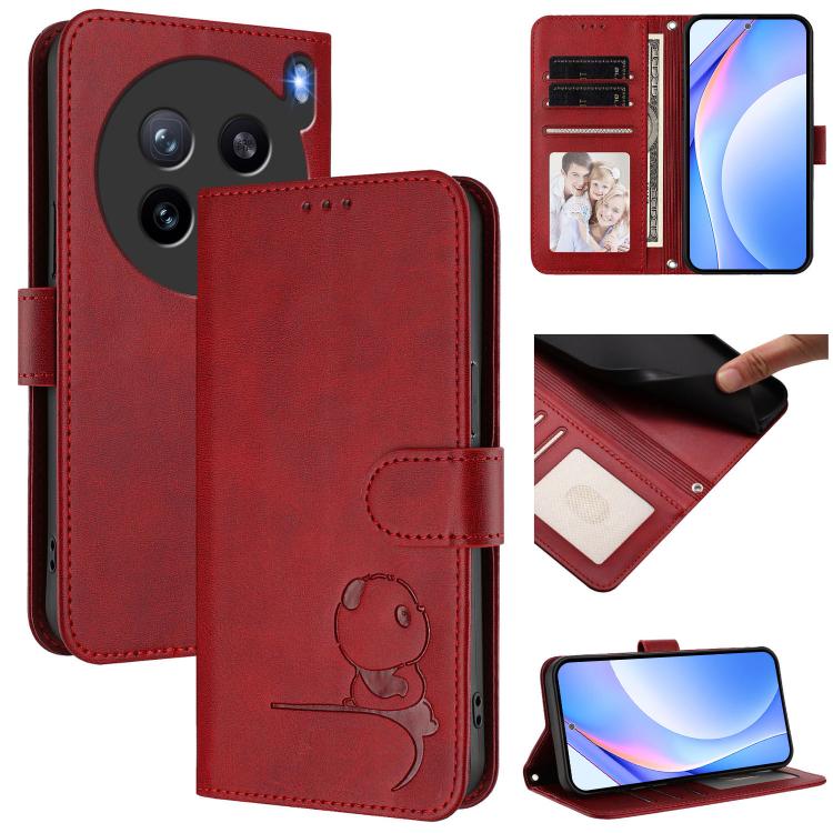 Litter Panda Embossing RFID Leather Phone Case with Lanyard, For vivo Y400 5G, For vivo Y400 4G, For vivo V60 5G, For vivo X200s, For vivo Y300 Pro+ / T4 / iQOO Z10, For vivo Y29 4G / T4x / Y300t / iQOO Z10x, For vivo V50 / V50e, For vivo V50 Lite 5G / 4G