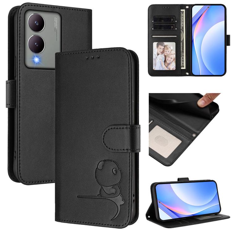Litter Panda Embossing RFID Leather Phone Case with Lanyard, For vivo iQOO Z9x, For vivo iQOO Z9 / Z9 Turbo, For vivo V30 / V30 Pro, For vivo V29e / Y200 5G / V30 Lite 5G, For vivo Y36 5G / 4G / India, For vivo V29 / V29 Pro, For vivo Y17s             ...
