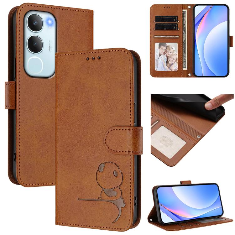 Litter Panda Embossing RFID Leather Phone Case with Lanyard, For vivo Y39 5G, For vivo Y29s 5G / Y04 5G, For vivo Y19s 4G / Y29 5G, For vivo S20, For vivo S20 Pro, For vivo Y300 / V40 Lite 5G IDN, For vivo X200 Pro mini, For vivo V40e / iQOO Z9s