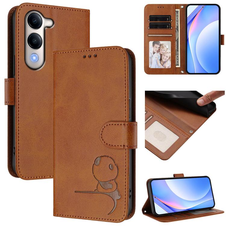Litter Panda Embossing RFID Leather Phone Case with Lanyard, For vivo Y39 5G, For vivo Y29s 5G / Y04 5G, For vivo Y19s 4G / Y29 5G, For vivo S20, For vivo S20 Pro, For vivo Y300 / V40 Lite 5G IDN, For vivo X200 Pro mini, For vivo V40e / iQOO Z9s