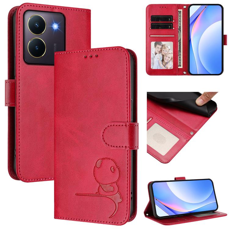 Litter Panda Embossing RFID Leather Phone Case with Lanyard, For vivo iQOO Z9x, For vivo iQOO Z9 / Z9 Turbo, For vivo V30 / V30 Pro, For vivo V29e / Y200 5G / V30 Lite 5G, For vivo Y36 5G / 4G / India, For vivo V29 / V29 Pro, For vivo Y17s             ...