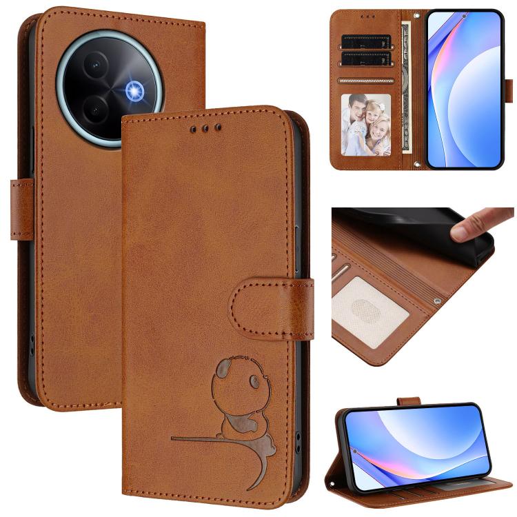 Litter Panda Embossing RFID Leather Phone Case with Lanyard, For vivo Y39 5G, For vivo Y29s 5G / Y04 5G, For vivo Y19s 4G / Y29 5G, For vivo S20, For vivo S20 Pro, For vivo Y300 / V40 Lite 5G IDN, For vivo X200 Pro mini, For vivo V40e / iQOO Z9s