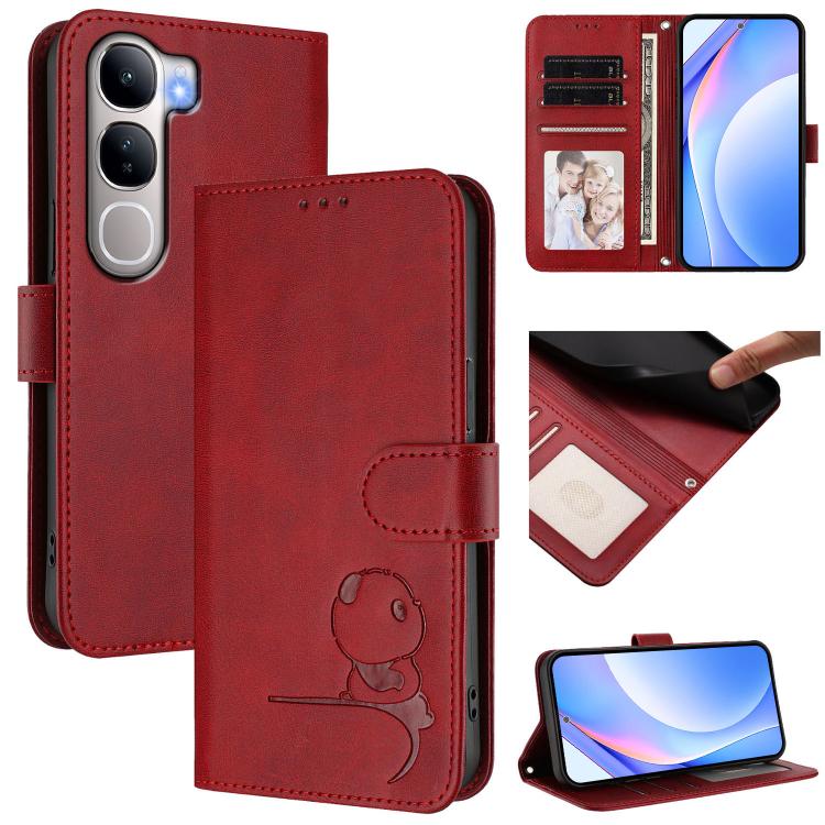 Litter Panda Embossing RFID Leather Phone Case with Lanyard, For vivo Y39 5G, For vivo Y29s 5G / Y04 5G, For vivo Y19s 4G / Y29 5G, For vivo S20, For vivo S20 Pro, For vivo Y300 / V40 Lite 5G IDN, For vivo X200 Pro mini, For vivo V40e / iQOO Z9s