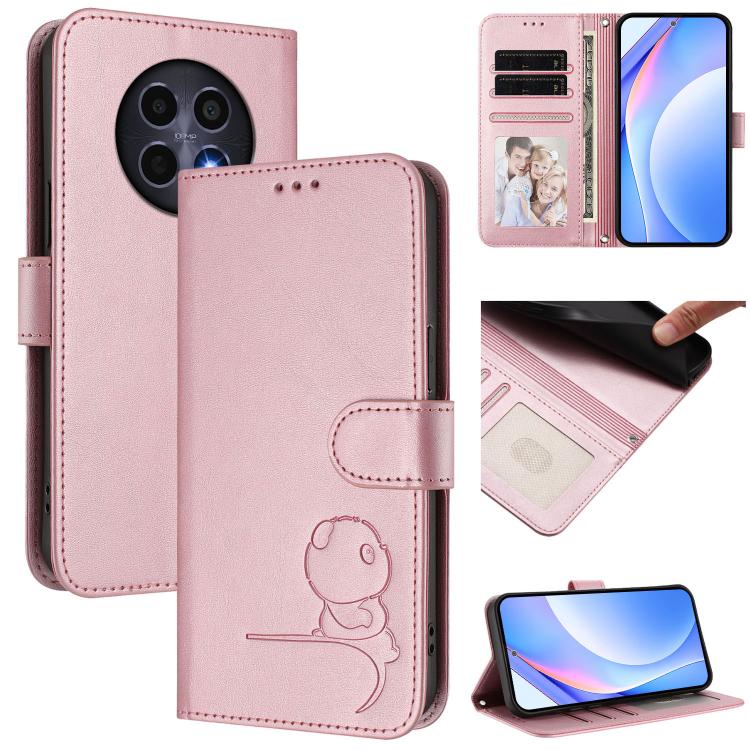 Litter Panda Embossing RFID Leather Phone Case with Lanyard, For Realme 14 Pro, For Realme GT7 Pro / GT7 Pro Racing, For Realme C63 5G, For Realme 12 5G / 12x Global / 12x India, For Realme 13+, For Realme 13 4G / 12 4G / 12+ / P1                      ...