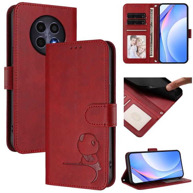 Litter Panda Embossing RFID Leather Phone Case with Lanyard, For Realme 14 Pro, For Realme GT7 Pro / GT7 Pro Racing, For Realme C63 5G, For Realme 12 5G / 12x Global / 12x India, For Realme 13+, For Realme 13 4G / 12 4G / 12+ / P1                      ...