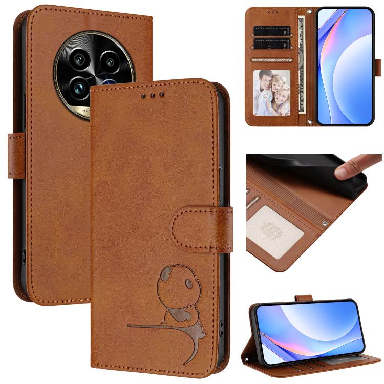 Litter Panda Embossing RFID Leather Phone Case with Lanyard, For Realme 14 Pro, For Realme GT7 Pro / GT7 Pro Racing, For Realme C63 5G, For Realme 12 5G / 12x Global / 12x India, For Realme 13+, For Realme 13 4G / 12 4G / 12+ / P1                      ...