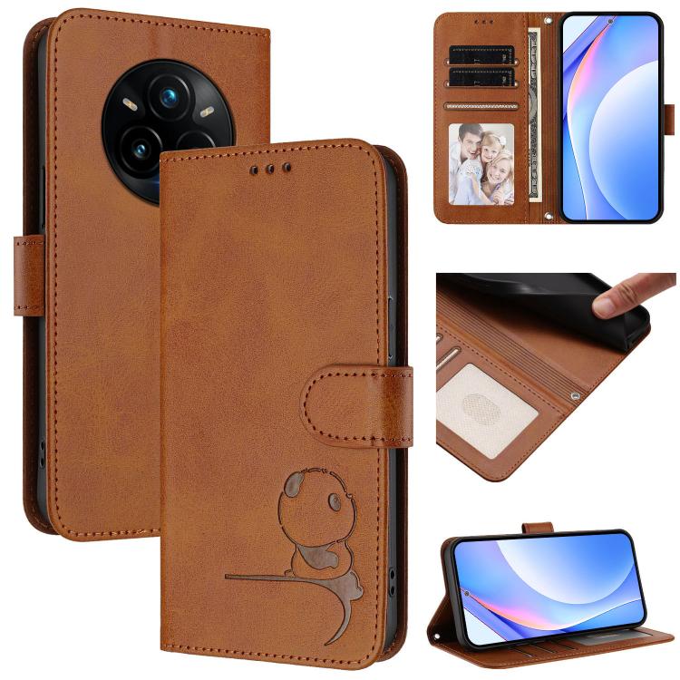 Litter Panda Embossing RFID Leather Phone Case with Lanyard, For Realme Narzo 80 Pro / 14 Pro, For Realme C75 4G / 14x India / Narzo 80x, For Realme Narzo 80x, For Realme 14 / P3 / 14T 5G, For Realme P3 Ultra, For Realme P3, For Realme P3 Pro          ...