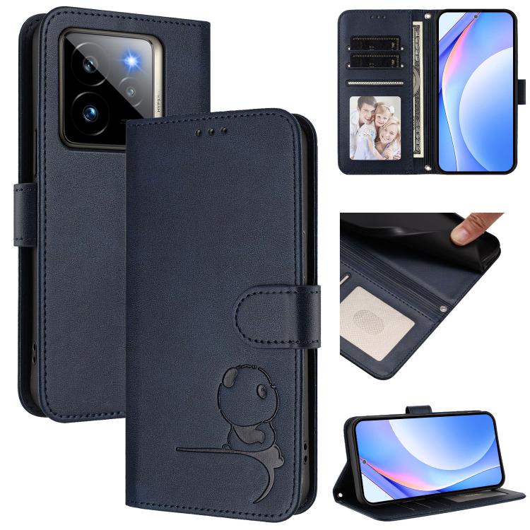 Litter Panda Embossing RFID Leather Phone Case with Lanyard, For Realme 14 Pro, For Realme GT7 Pro / GT7 Pro Racing, For Realme C63 5G, For Realme 12 5G / 12x Global / 12x India, For Realme 13+, For Realme 13 4G / 12 4G / 12+ / P1                      ...