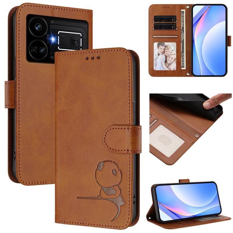 Litter Panda Embossing RFID Leather Phone Case with Lanyard, For Realme GT 6T 5G / GT 6 5G Global, For Realme C67 4G / 12 Lite 4G, For Realme 12 Pro / 12 Pro+ / P1 Pro, For Realme C53 / C51 / C53 India, For Realme 11 5G / 11x / C67 5G India            ...