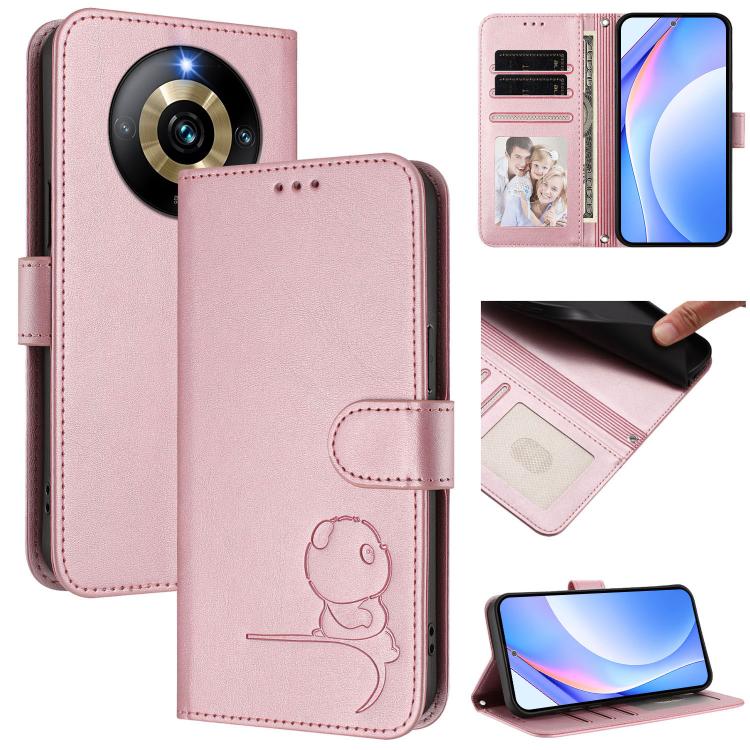 Litter Panda Embossing RFID Leather Phone Case with Lanyard, For Realme GT 6T 5G / GT 6 5G Global, For Realme C67 4G / 12 Lite 4G, For Realme 12 Pro / 12 Pro+ / P1 Pro, For Realme C53 / C51 / C53 India, For Realme 11 5G / 11x / C67 5G India            ...