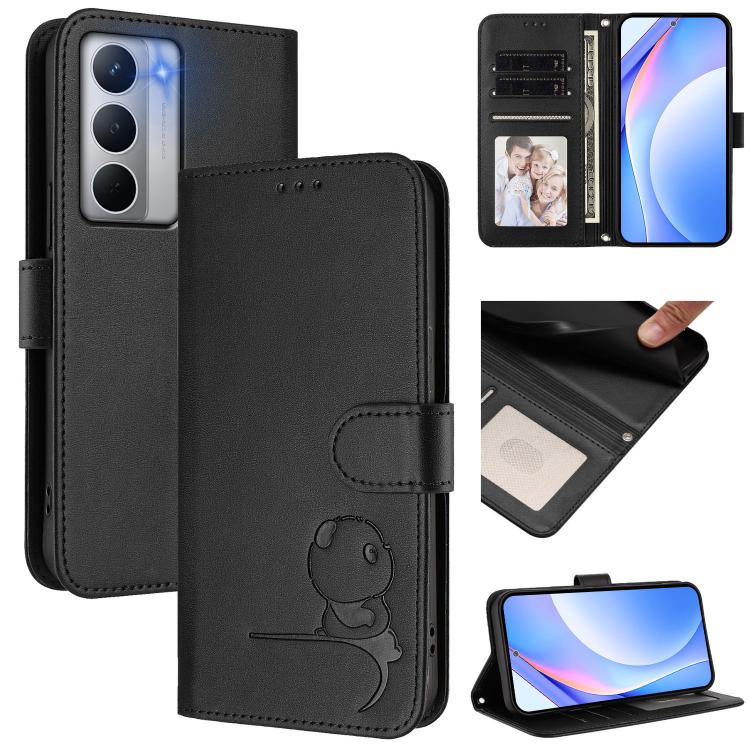 Litter Panda Embossing RFID Leather Phone Case with Lanyard, For Realme Narzo 80 Pro / 14 Pro, For Realme C75 4G / 14x India / Narzo 80x, For Realme Narzo 80x, For Realme 14 / P3 / 14T 5G, For Realme P3 Ultra, For Realme P3, For Realme P3 Pro          ...