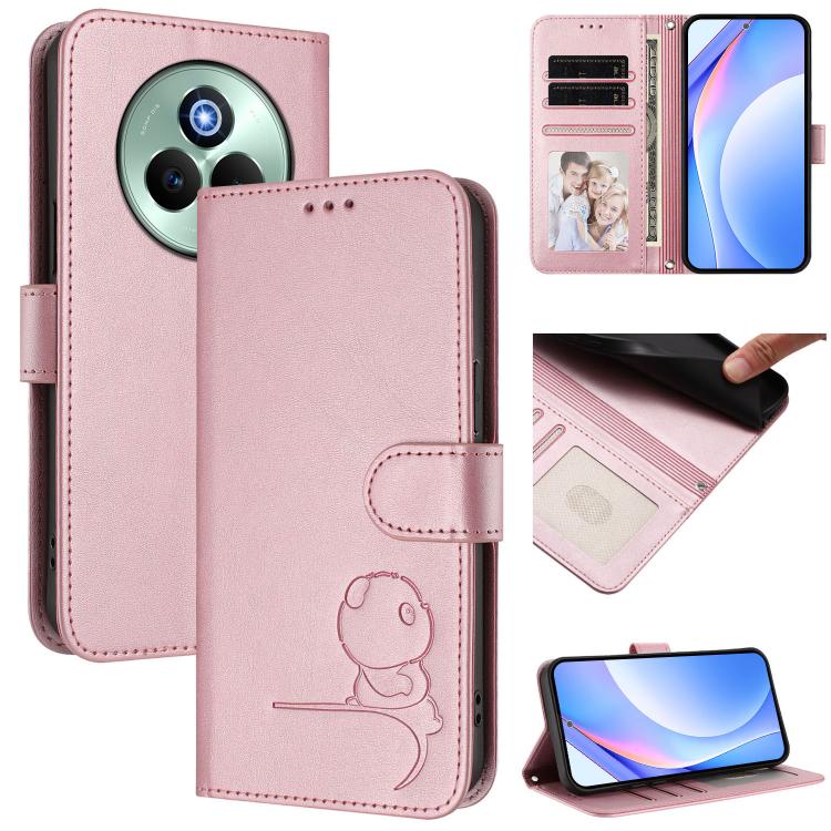 Litter Panda Embossing RFID Leather Phone Case with Lanyard, For Realme Narzo 80 Pro / 14 Pro, For Realme C75 4G / 14x India / Narzo 80x, For Realme Narzo 80x, For Realme 14 / P3 / 14T 5G, For Realme P3 Ultra, For Realme P3, For Realme P3 Pro          ...