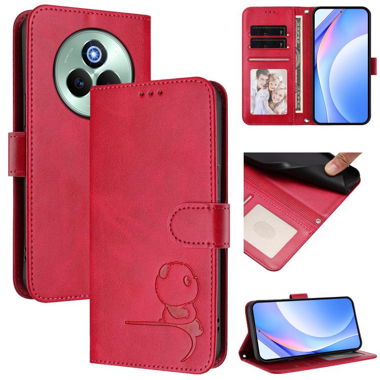 Litter Panda Embossing RFID Leather Phone Case with Lanyard, For Realme Narzo 80 Pro / 14 Pro, For Realme C75 4G / 14x India / Narzo 80x, For Realme Narzo 80x, For Realme 14 / P3 / 14T 5G, For Realme P3 Ultra, For Realme P3, For Realme P3 Pro          ...