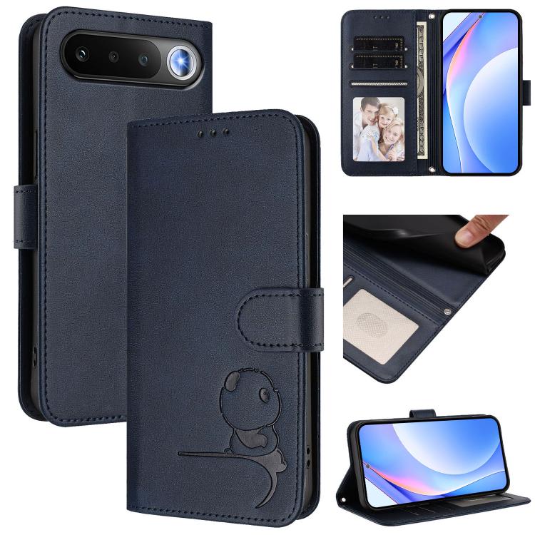 Litter Panda Embossing RFID Leather Phone Case with Lanyard, For Realme P4x / OnePlus Nord CE6 Lite, For Realme 16T 5G, For Realme C100 5G / C83 / C85 5G, For Realme P4 Power 5G, For Realme  Note 80 4G Global, For Realme 16 5G Global                   ...