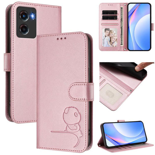 Litter Panda Embossing RFID Leather Phone Case with Lanyard, For Motorola Moto G05 / E05, For Motorola Moto G 5G 2025, For Motorola Moto G Play 2025 / G Power 2025, For Motorola Edge 50 Neo / Moto S50, For Motorola Moto G75 5G, For Motorola Moto G35 5G...
