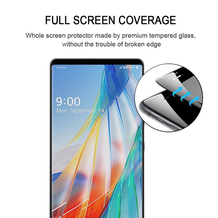 Full Glue 9H HD 3D Curved Edge Tempered Glass Film, For LG Wing 5G, For LG G9, For LG Velvet