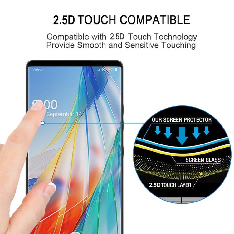 Full Glue 9H HD 3D Curved Edge Tempered Glass Film, For LG Wing 5G, For LG G9, For LG Velvet