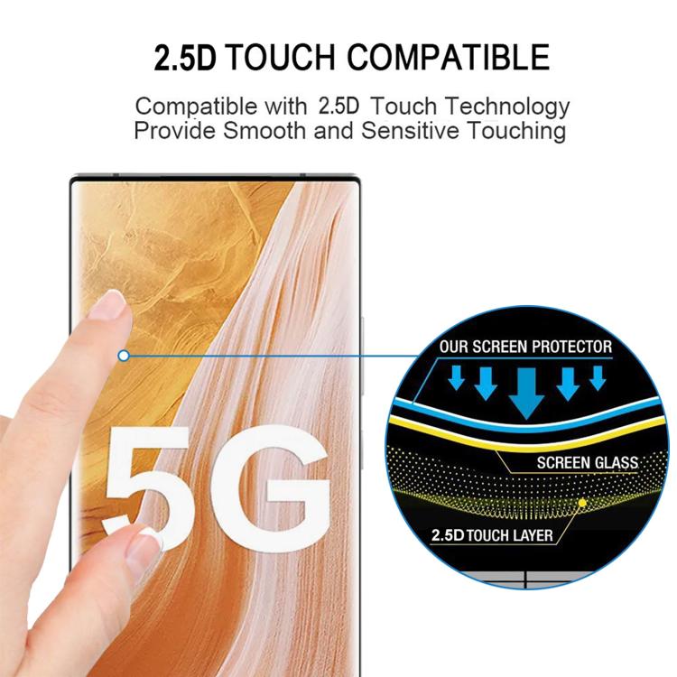 Full Glue 9H HD 3D Curved Edge Tempered Glass Film, For ZTE Axon 40 Ultra