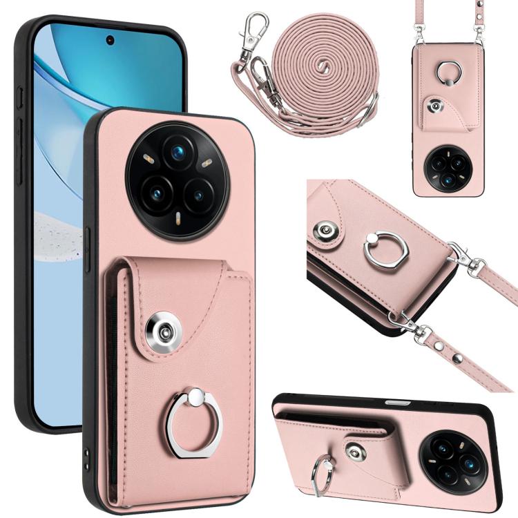 Organ Card Bag Ring Holder Phone Case with Long Lanyard, For Realme 14 / P3 5G / Neo7x, For Realme 14 Pro+, For Realme 14 Pro, For Realme 13 Pro / 13 Pro+ 5G