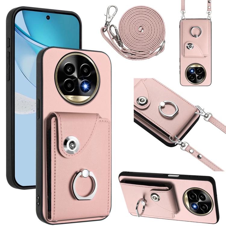 Organ Card Bag Ring Holder Phone Case with Long Lanyard, For Realme 14 / P3 5G / Neo7x, For Realme 14 Pro+, For Realme 14 Pro, For Realme 13 Pro / 13 Pro+ 5G