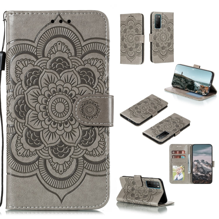 Mandala Embossing Pattern Horizontal Flip PU Leather Case with Holder & Card Slots & Walle & Lanyard, For Huawei Enjoy 20, For Huawei Honor 9X Lite, For Huawei Honor Play 4 / Maimang 9 / Mate 40 Lite
