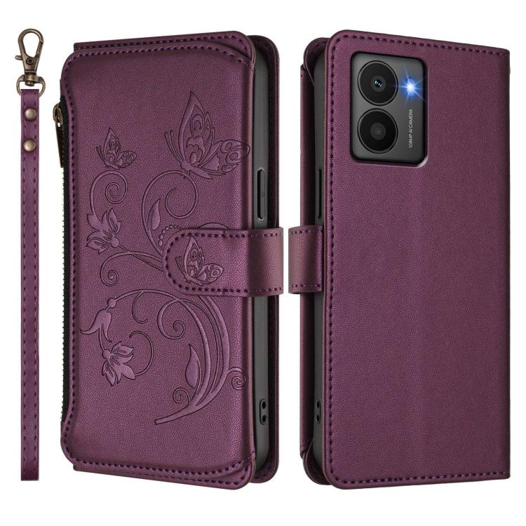 Butterfly Love Flower Multi-card Zipper Wallet Leather Phone Case, For HMD Fuison, For HMD Skyline, For HMD Pulse Pro / Pulse+
