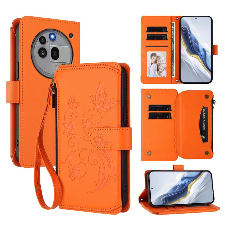 Butterfly Love Flower Multi-card Zipper Wallet Leather Phone Case, For Nothing Phone 4a Pro, For Nothing Phone 4a, For Nothing CMF Phone 2 Pro, For Nothing Phone 3a, For Nothing Phone 3a Pro, For Nothing CMF Phone 1