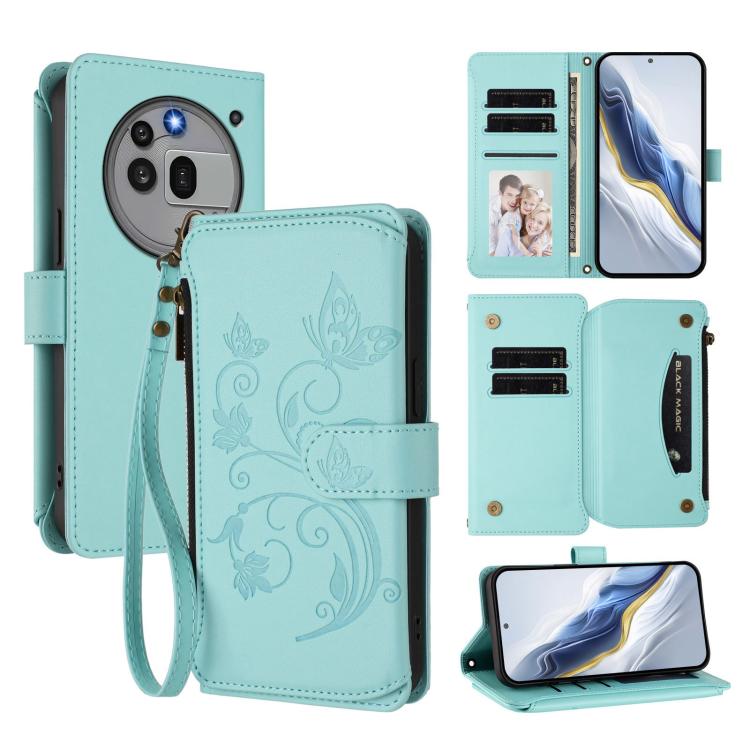 Butterfly Love Flower Multi-card Zipper Wallet Leather Phone Case, For Nothing Phone 4a Pro, For Nothing Phone 4a, For Nothing CMF Phone 2 Pro, For Nothing Phone 3a, For Nothing Phone 3a Pro, For Nothing CMF Phone 1