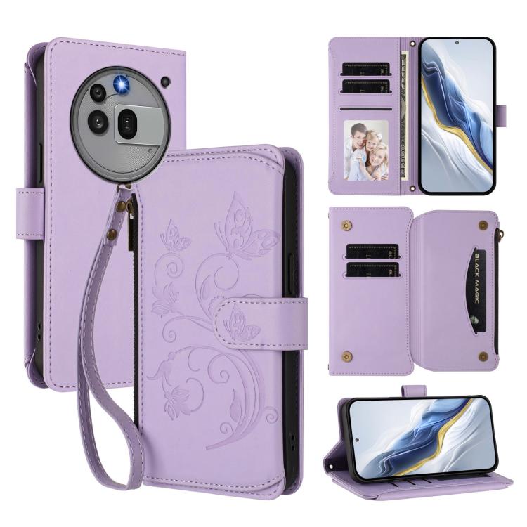 Butterfly Love Flower Multi-card Zipper Wallet Leather Phone Case, For Nothing Phone 4a Pro, For Nothing Phone 4a, For Nothing CMF Phone 2 Pro, For Nothing Phone 3a, For Nothing Phone 3a Pro, For Nothing CMF Phone 1