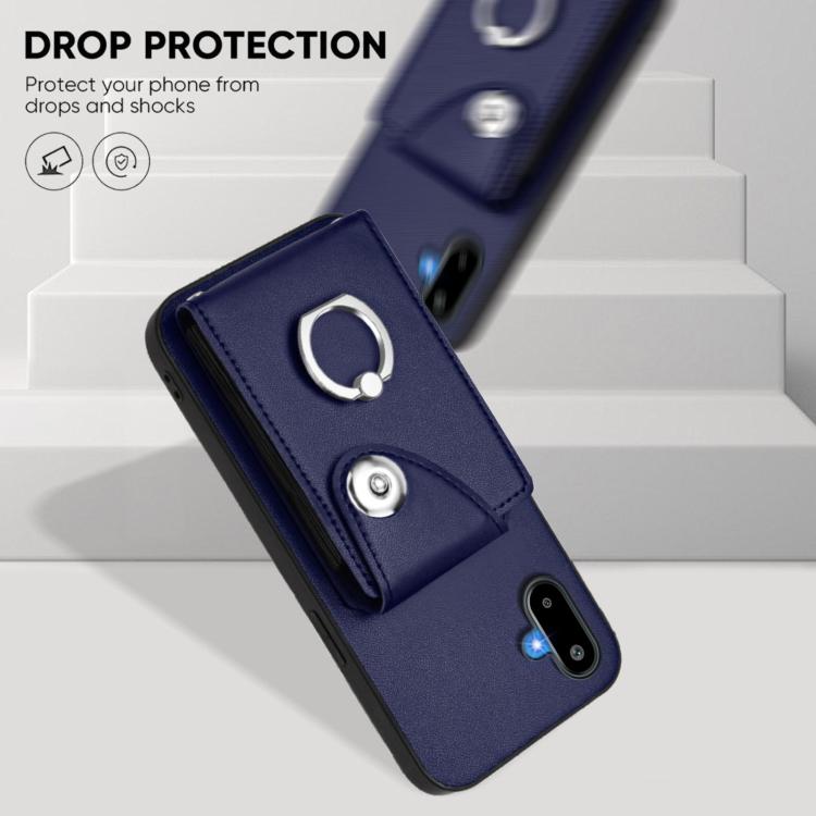 Organ Card Bag Ring Holder Phone Case with Long Lanyard, For Samsung Galaxy F06 5G / M06 5G