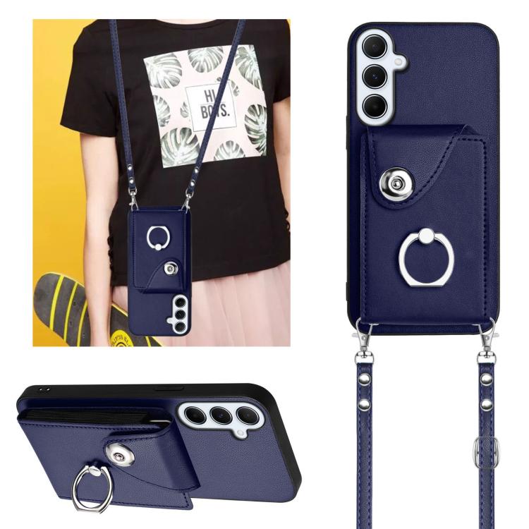 Organ Card Bag Ring Holder Phone Case with Long Lanyard, For Samsung Galaxy A26 5G, For Samsung Galaxy A06 4G