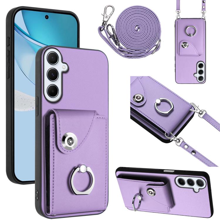 Organ Card Bag Ring Holder Phone Case with Long Lanyard, For Samsung Galaxy A26 5G, For Samsung Galaxy A06 4G