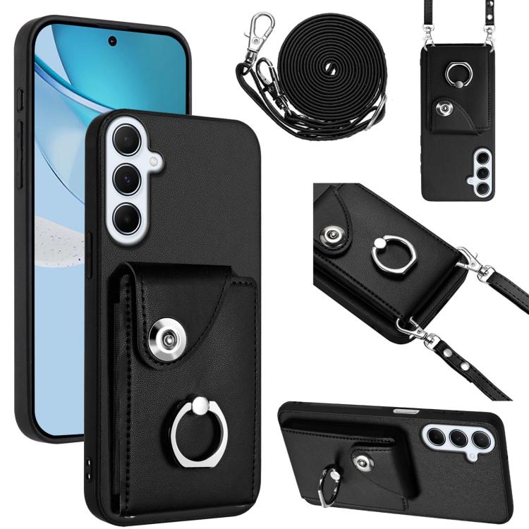 Organ Card Bag Ring Holder Phone Case with Long Lanyard, For Samsung Galaxy A26 5G, For Samsung Galaxy A06 4G