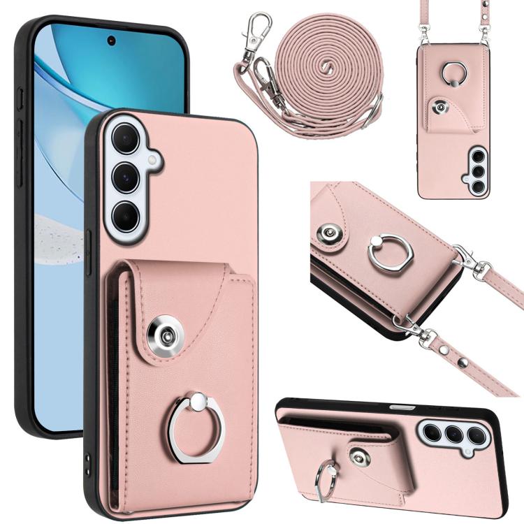 Organ Card Bag Ring Holder Phone Case with Long Lanyard, For Samsung Galaxy A26 5G, For Samsung Galaxy A06 4G