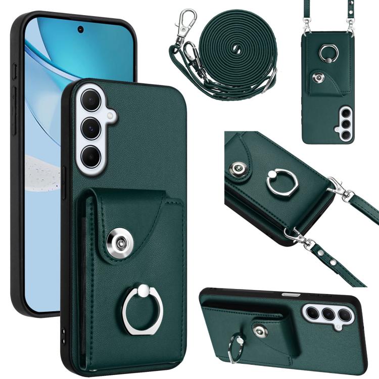 Organ Card Bag Ring Holder Phone Case with Long Lanyard, For Samsung Galaxy A26 5G, For Samsung Galaxy A06 4G