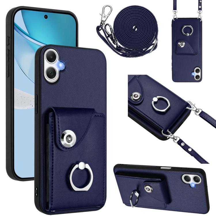 Organ Card Bag Ring Holder Phone Case with Long Lanyard, For Samsung Galaxy A26 5G, For Samsung Galaxy A06 4G