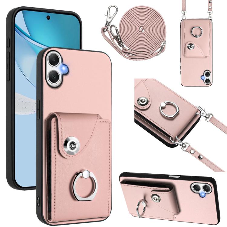 Organ Card Bag Ring Holder Phone Case with Long Lanyard, For Samsung Galaxy A26 5G, For Samsung Galaxy A06 4G