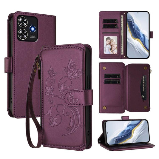 Butterfly Love Flower Multi-card Zipper Wallet Leather Phone Case, For ZTE Blade A73 4G, For ZTE Blade V50 Vita, For ZTE Blade A53 / A53+, For ZTE Blade A53 Pro, For ZTE Blade A52 Lite, For ZTE Blade V40s