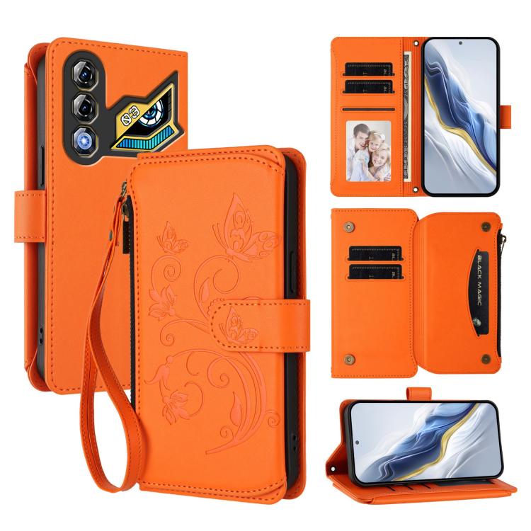 Butterfly Love Flower Multi-card Zipper Wallet Leather Phone Case, For ZTE Blade V60 4G / Axon 60 4G, For ZTE Blade A35e, For ZTE Nubia Neo 3 GT, For ZTE nubia Music 2, For ZTE nubia S 5G A403ZT, For ZTE Blade V70 Vita /nubia V70 Design
