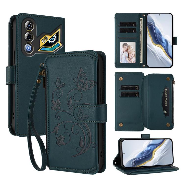 Butterfly Love Flower Multi-card Zipper Wallet Leather Phone Case, For ZTE Blade V60 4G / Axon 60 4G, For ZTE Blade A35e, For ZTE Nubia Neo 3 GT, For ZTE nubia Music 2, For ZTE nubia S 5G A403ZT, For ZTE Blade V70 Vita /nubia V70 Design
