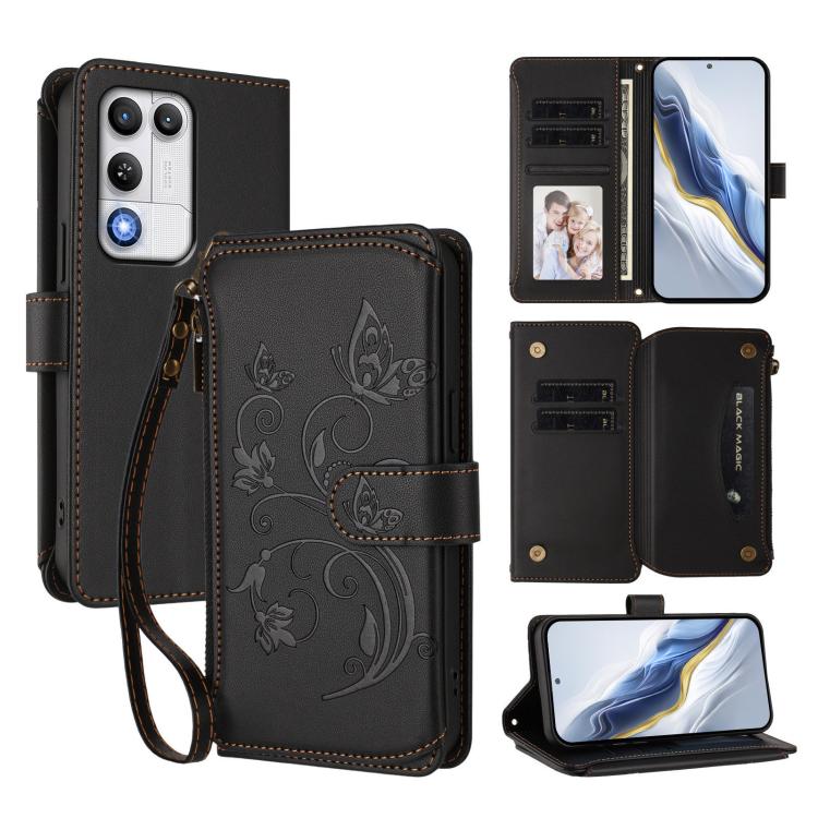 Butterfly Love Flower Multi-card Zipper Wallet Leather Phone Case, For ZTE nubia Neo 5 5G, For ZTE nubia Neo 5 GT 5G, For ZTE nubia P7 Pro / Optus X Value, For ZTE nubia P9 Pro / Optus X Pro 2 5G, For ZTE nubia RedMagic 11 Air                          ...