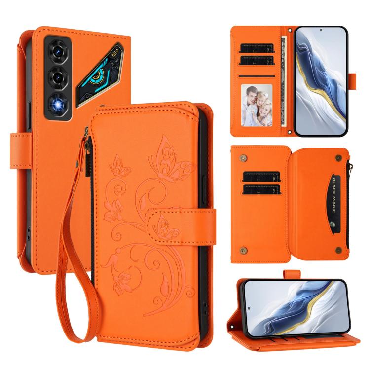 Butterfly Love Flower Multi-card Zipper Wallet Leather Phone Case, For ZTE nubia Neo 5 5G, For ZTE nubia Neo 5 GT 5G, For ZTE nubia P7 Pro / Optus X Value, For ZTE nubia P9 Pro / Optus X Pro 2 5G, For ZTE nubia RedMagic 11 Air                          ...