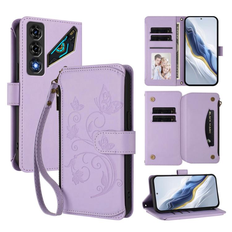 Butterfly Love Flower Multi-card Zipper Wallet Leather Phone Case, For ZTE nubia Neo 5 5G, For ZTE nubia Neo 5 GT 5G, For ZTE nubia P7 Pro / Optus X Value, For ZTE nubia P9 Pro / Optus X Pro 2 5G, For ZTE nubia RedMagic 11 Air                          ...