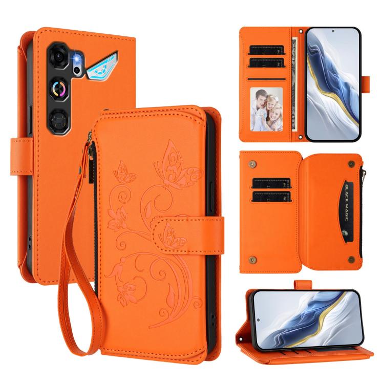 Butterfly Love Flower Multi-card Zipper Wallet Leather Phone Case, For ZTE nubia Neo 5 5G, For ZTE nubia Neo 5 GT 5G, For ZTE nubia P7 Pro / Optus X Value, For ZTE nubia P9 Pro / Optus X Pro 2 5G, For ZTE nubia RedMagic 11 Air                          ...