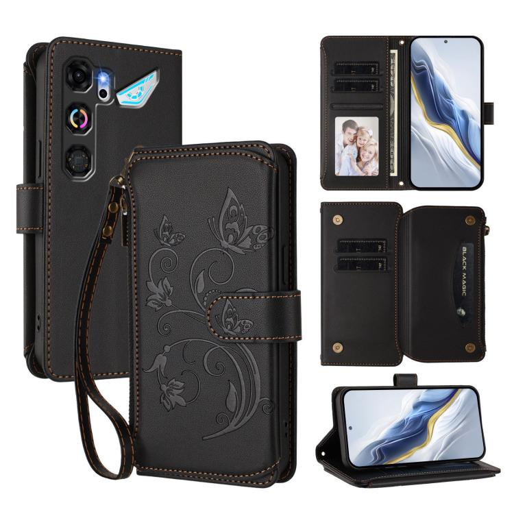 Butterfly Love Flower Multi-card Zipper Wallet Leather Phone Case, For ZTE nubia Neo 5 5G, For ZTE nubia Neo 5 GT 5G, For ZTE nubia P7 Pro / Optus X Value, For ZTE nubia P9 Pro / Optus X Pro 2 5G, For ZTE nubia RedMagic 11 Air                          ...